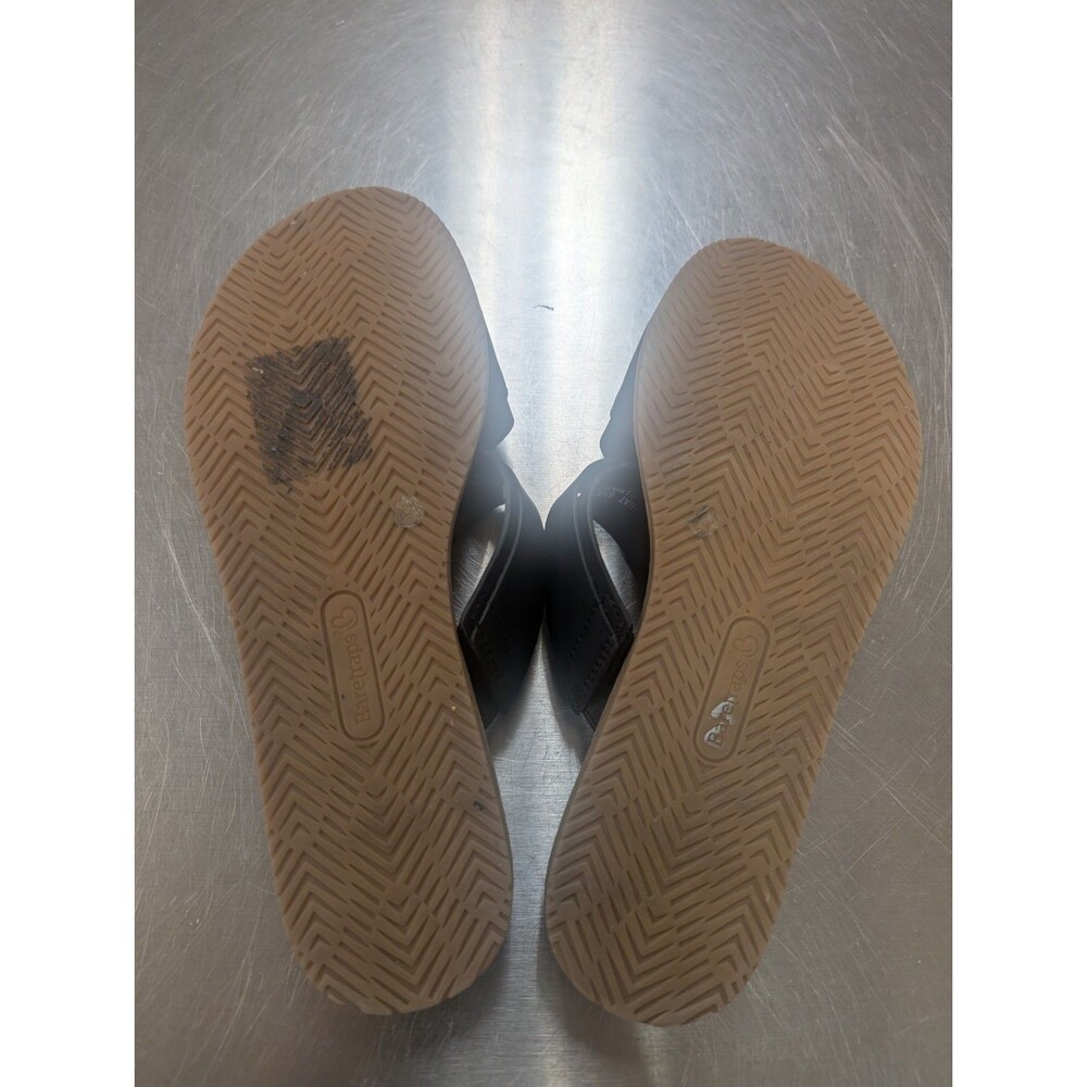 NWOB Baretraps Size 8.5 NAT Women's Sandals Black Toe Strap Sand Vacation Beach - Picture 5 of 8